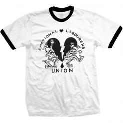 Wicked Clothes 'Emotional Labourers Union' Ringer Shirt