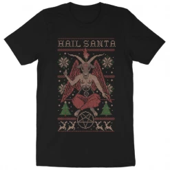 Wicked Clothes 'Hail Santa' Shirt New