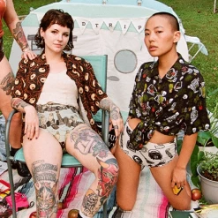 Wicked Clothes 'Floral Bats' High-Waisted Underwear New 7 Wicked Clothes 'Floral Bats' High-Waisted Underwear New