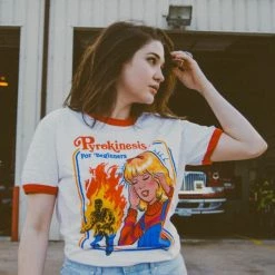 Wicked Clothes Paranormal Pyrokinesis For Beginners Ringer Shirt